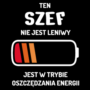 Nie Leniwy Szef - Torba Na Zakupy Czarna