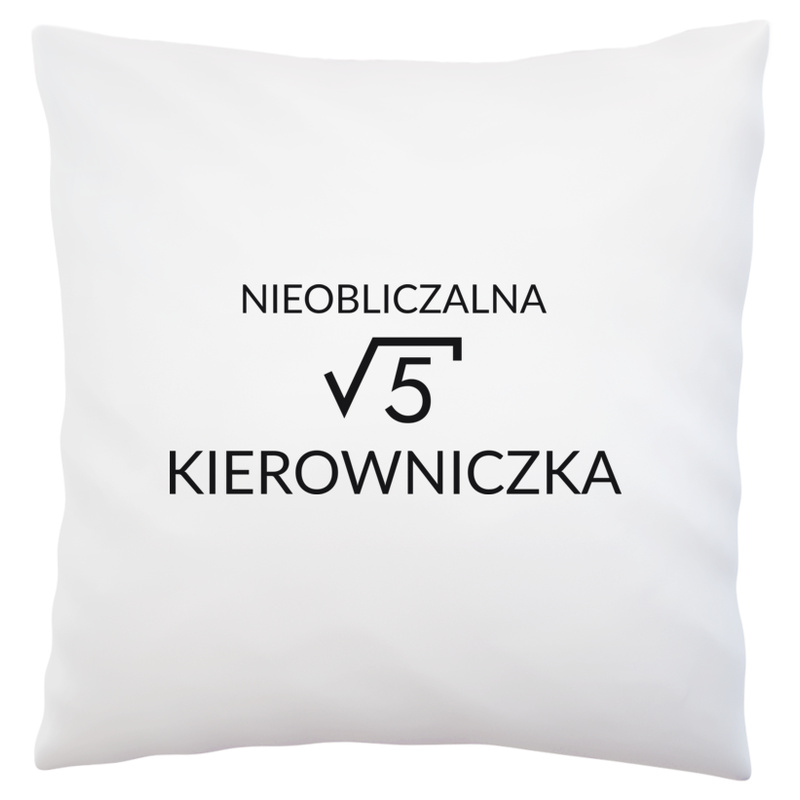 Nieobliczalna Kierowniczka - Poduszka Biała