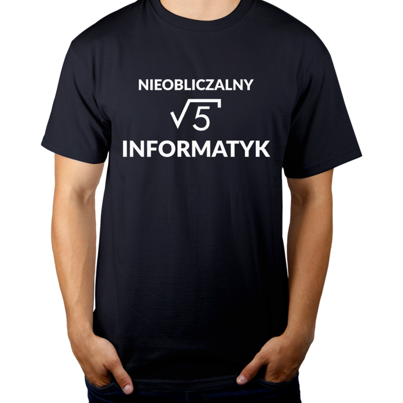 Nieobliczalny Informatyk - Męska Koszulka Ciemnogranatowa