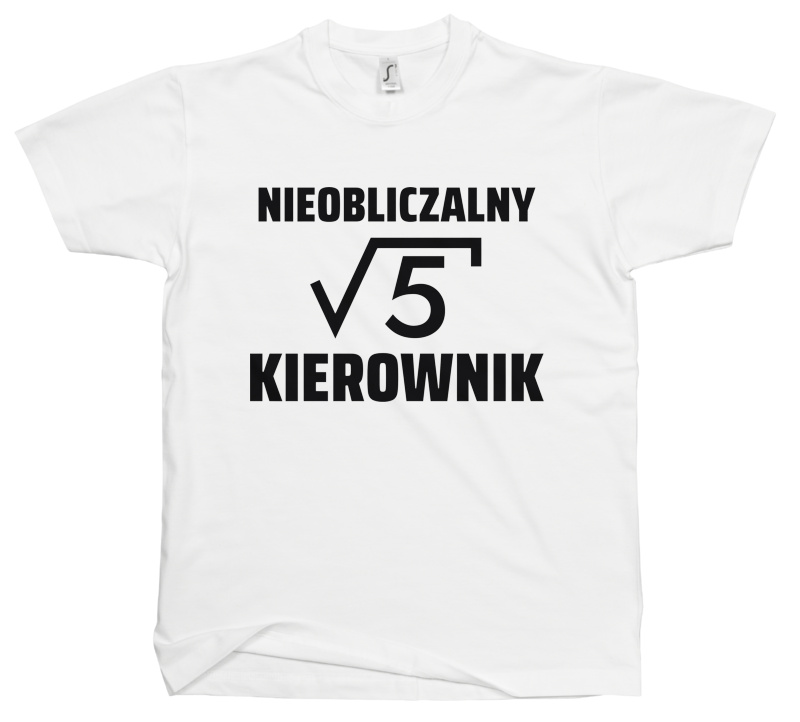 Nieobliczalny Kierownik - Męska Koszulka Biała