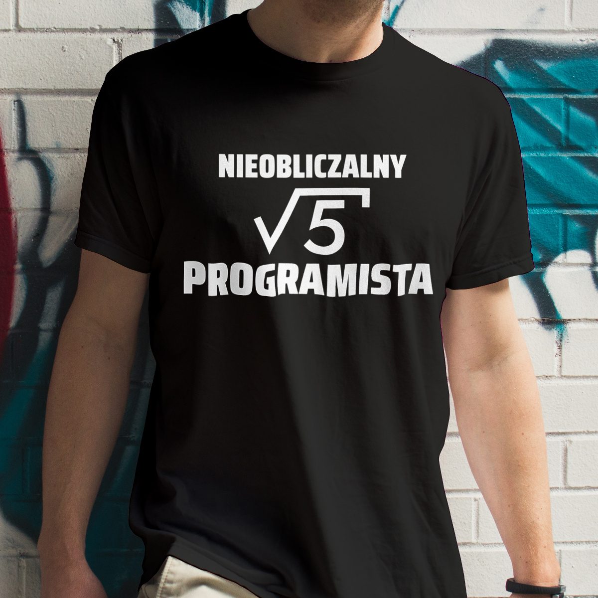 Nieobliczalny Programista - Męska Koszulka Czarna