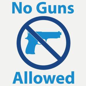 No Guns Allowed - Damska Koszulka Biała