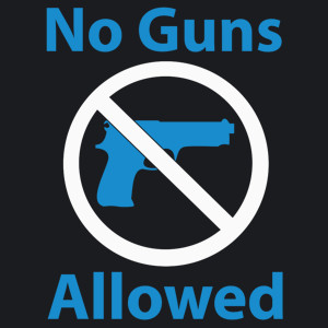 No Guns Allowed - Damska Koszulka Czarna