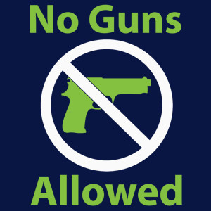 No Guns Allowed - Damska Koszulka Granatowa