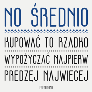 No Średnio - Damska Koszulka Biała