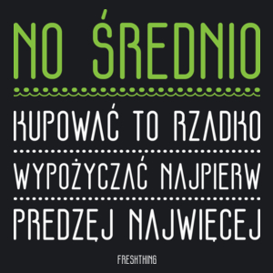 No Średnio - Damska Koszulka Czarna