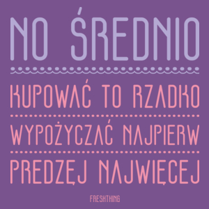 No Średnio - Damska Koszulka Fioletowa