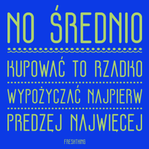 No Średnio - Damska Koszulka Niebieska