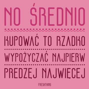 No Średnio - Damska Koszulka Różowa