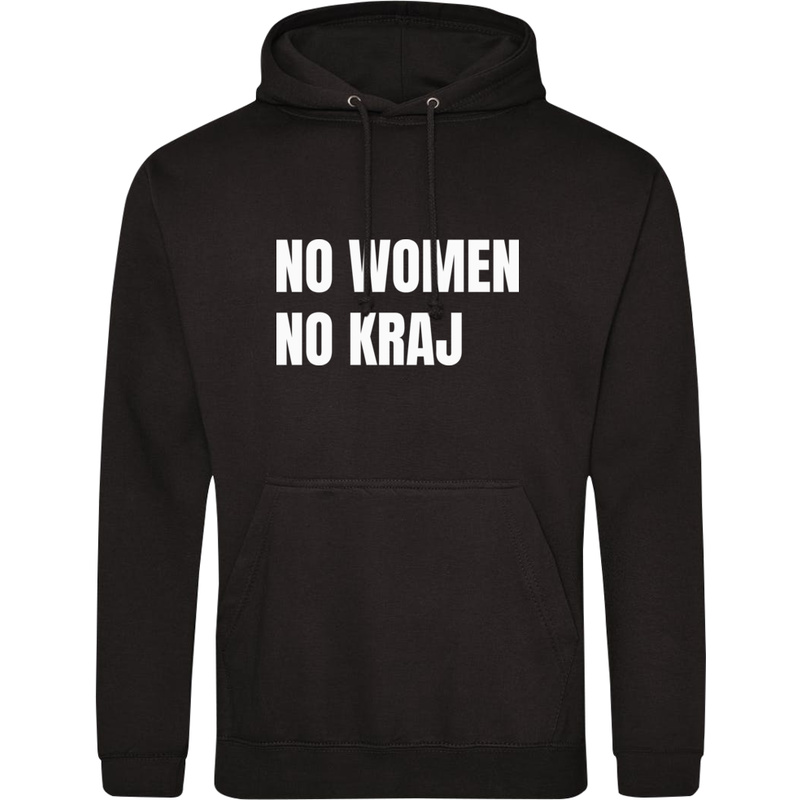 No Women No Kraj Protest Strajk - Męska Bluza z kapturem Czarna