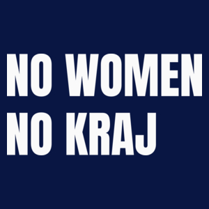 No Women No Kraj Protest Strajk - Męska Koszulka Ciemnogranatowa