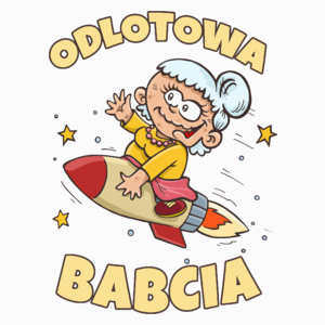 Odlotowa Babcia - Poduszka Biała