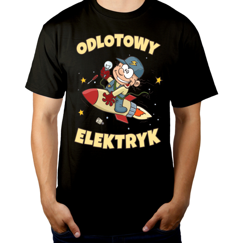 Odlotowy Elektryk - Męska Koszulka Czarna