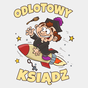 Odlotowy Ksiądz - Męska Koszulka Biała