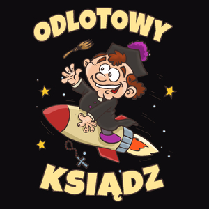 Odlotowy Ksiądz - Męska Koszulka Czarna