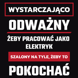 Odważny Szalony Elektryk - Męska Bluza z kapturem Czarna