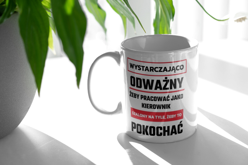 Odważny Szalony Kierownik - Kubek Biały