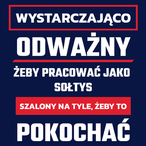 Odważny Szalony Sołtys - Męska Koszulka Ciemnogranatowa