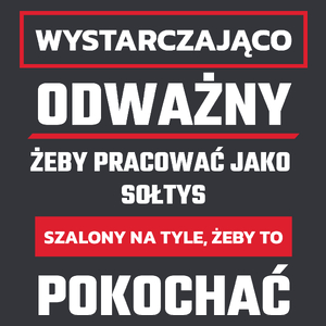 Odważny Szalony Sołtys - Męska Koszulka Szara