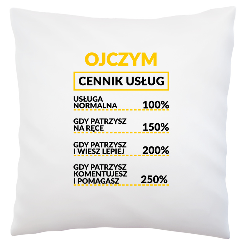 Ojczym - Cennik Usług - Poduszka Biała