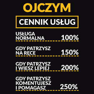 Ojczym - Cennik Usług - Męska Bluza Czarna