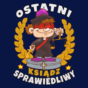 Ostatni Sprawiedliwy Ksiądz - Męska Koszulka Ciemnogranatowa