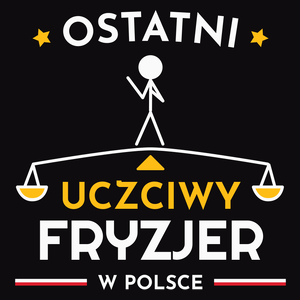 Ostatni uczciwy fryzjer w polsce - Męska Koszulka Czarna