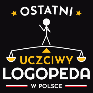 Ostatni uczciwy logopeda w polsce - Męska Koszulka Czarna