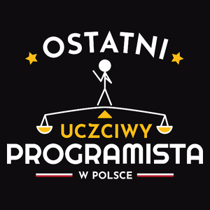 Ostatni uczciwy programista w polsce - Męska Bluza z kapturem Czarna