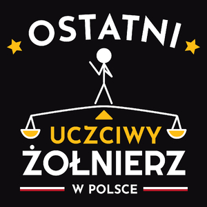Ostatni uczciwy żołnierz w polsce - Męska Koszulka Czarna