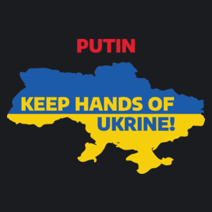 PUTIN keep hands of ukraine - Damska Koszulka Czarna