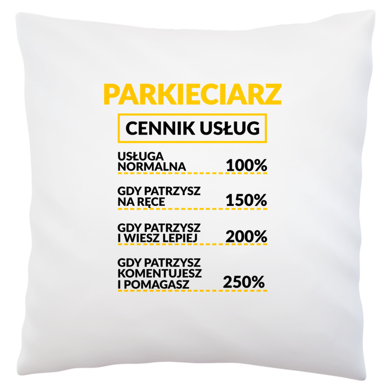 Parkieciarz - Cennik Usług - Poduszka Biała