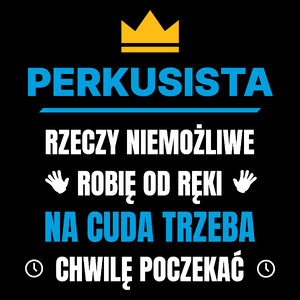 Perkusista Rzeczy Niemożliwe Robię Od Ręki - Torba Na Zakupy Czarna