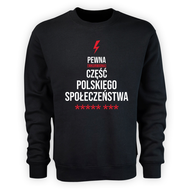 Pewna Część Społeczeństwa - Męska Bluza Czarna