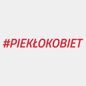 Piekło Kobiet Hasztag - Męska Koszulka Biała