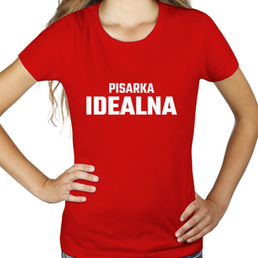 Pisarka Idealna - Damska Koszulka Czerwona