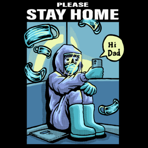 Please Stay Home - Torba Na Zakupy Czarna