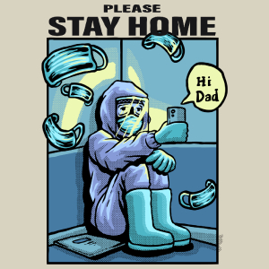 Please Stay Home - Torba Na Zakupy Natural