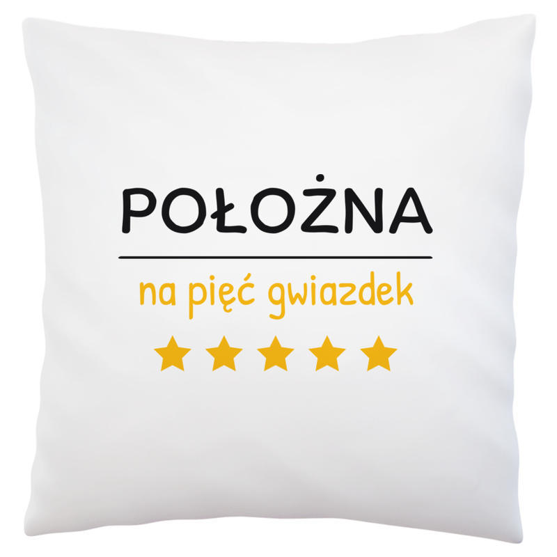 Położna Na 5 Gwiazdek - Poduszka Biała