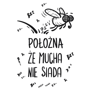 Położna Że Mucha Nie Siada - Kubek Biały