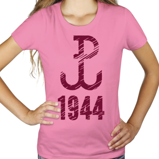 Polska Walcząca 1944 - Damska Koszulka Różowa