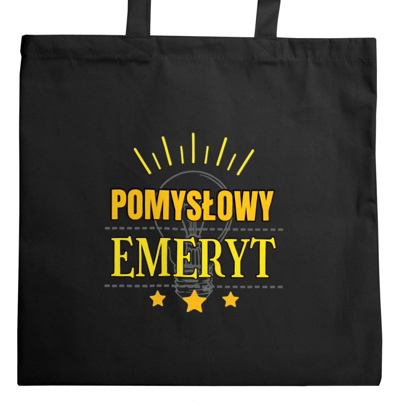 Pomysłowy Emeryt - Torba Na Zakupy Czarna