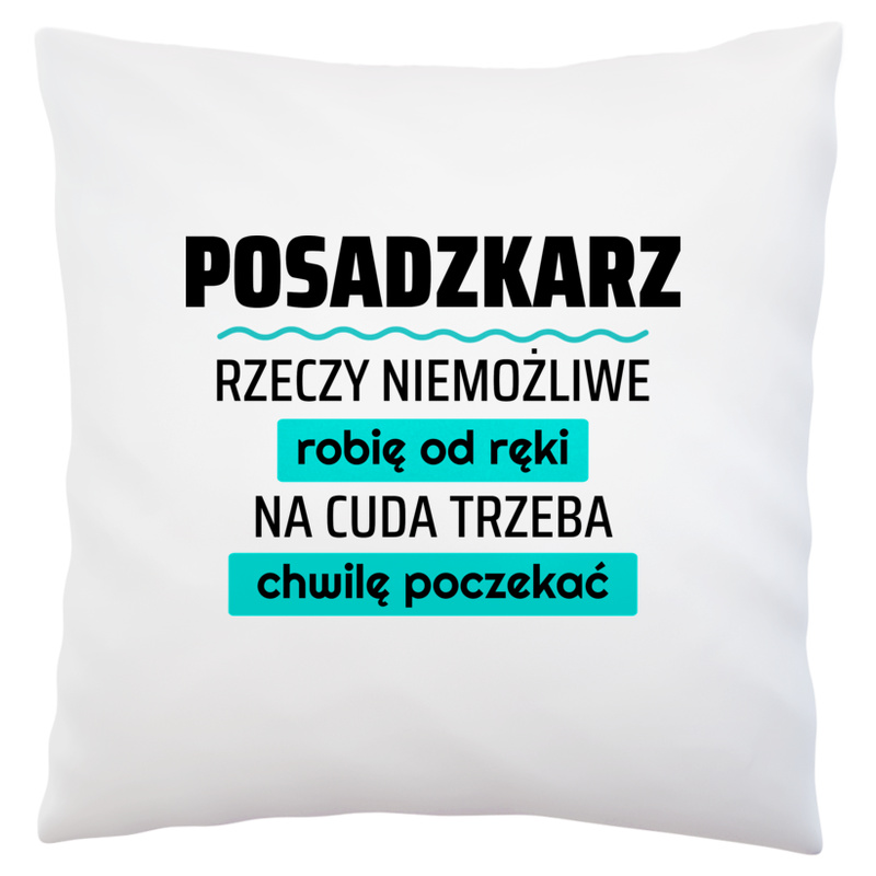 Posadzkarz - Rzeczy Niemożliwe Robię Od Ręki - Na Cuda Trzeba Chwilę Poczekać - Poduszka Biała