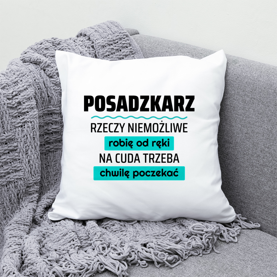 Posadzkarz - Rzeczy Niemożliwe Robię Od Ręki - Na Cuda Trzeba Chwilę Poczekać - Poduszka Biała