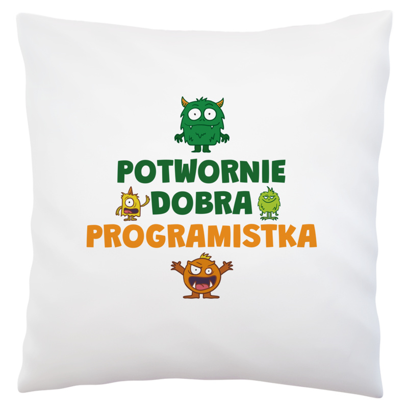 Potwornie Dobra Programistka - Poduszka Biała