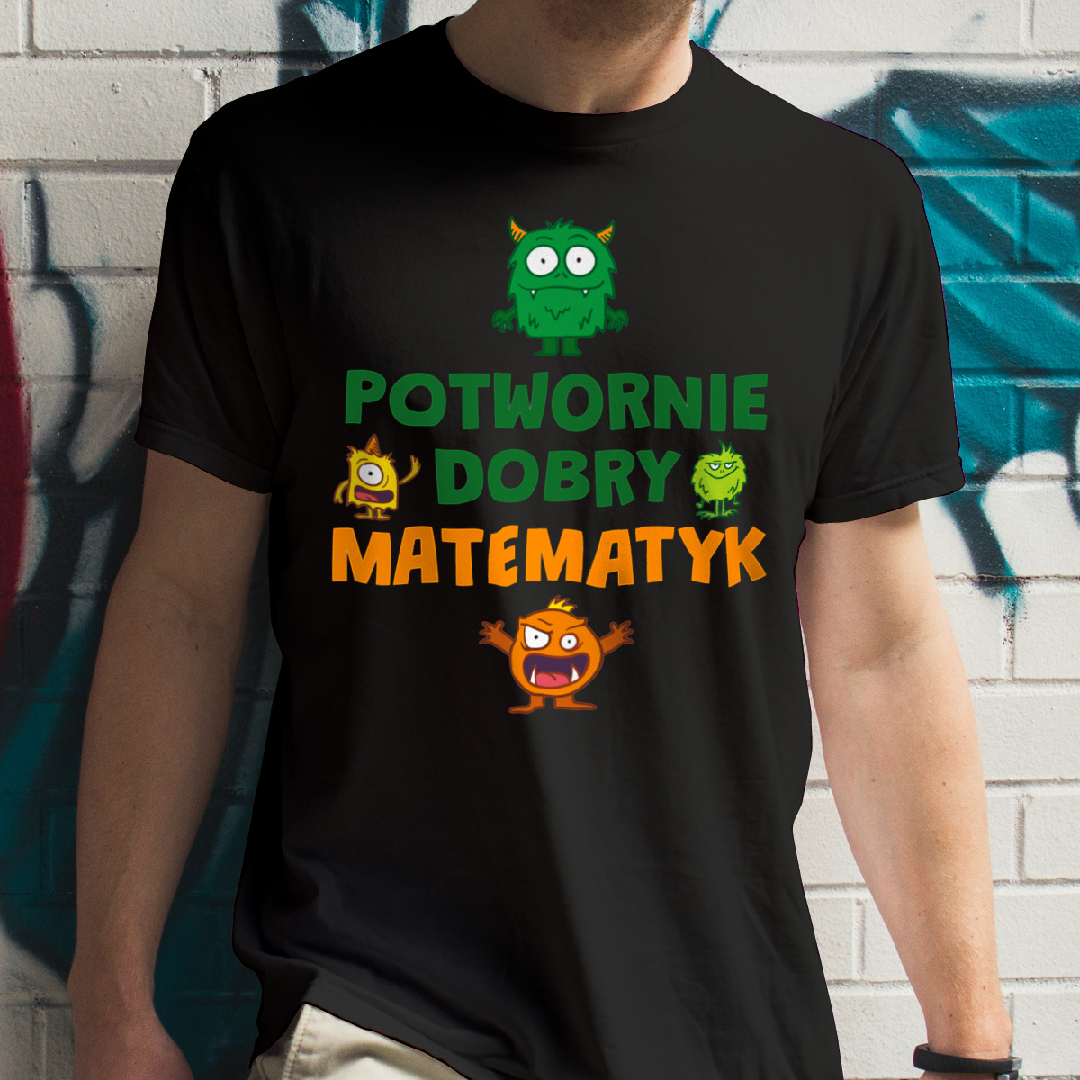 Potwornie Dobry Matematyk - Męska Koszulka Czarna