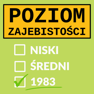 Poziom Za*Ebistości Urodziny 1983 - Męska Koszulka Jasno Zielona