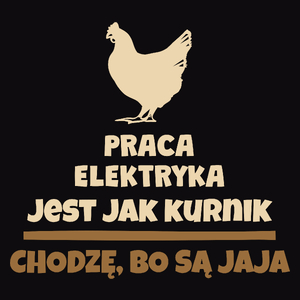 Praca Elektryka Jest Jak Kurnik - Męska Koszulka Czarna