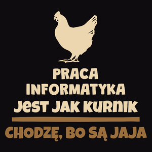 Praca Informatyka Jest Jak Kurnik - Męska Bluza Czarna