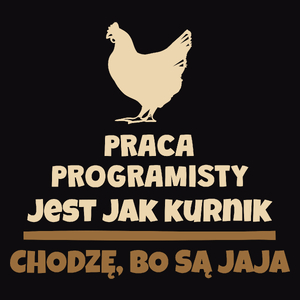 Praca Programisty Jest Jak Kurnik - Męska Bluza Czarna